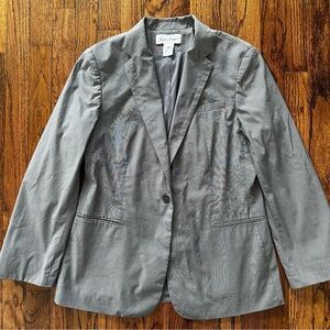 Calvin Klein Women's Gray pinstripe Blazer 12